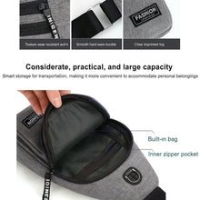 Waterproof Waist Bag – Shoulder Crossbody Bag with USB Charging Slot