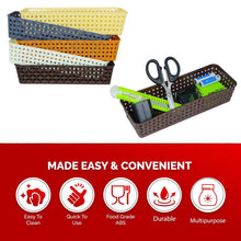 Plastic Multipurpose Desk Organizer Tray (6 Pcs Set)